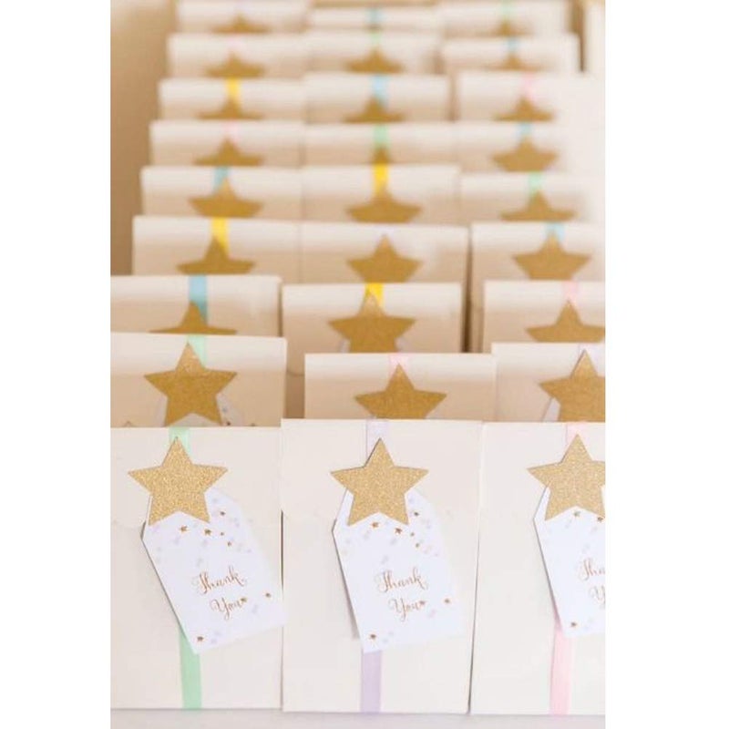 MOWO Glitter Five Stars Confetti Wedding Party Decor and Table Decor, 1.2â€™â€™ in Diameter (Glitter Gold,200pc) - Image 4